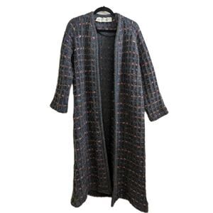 VTG Schrader Knit Sweater Women Medium Pure Virgin Wool Duster Length